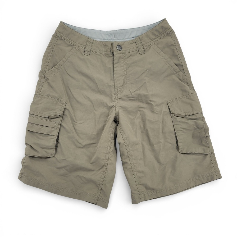 REI Womens Size 2 Cargo Hiking Shorts Nylon‎ Khaki Outdoor Utility